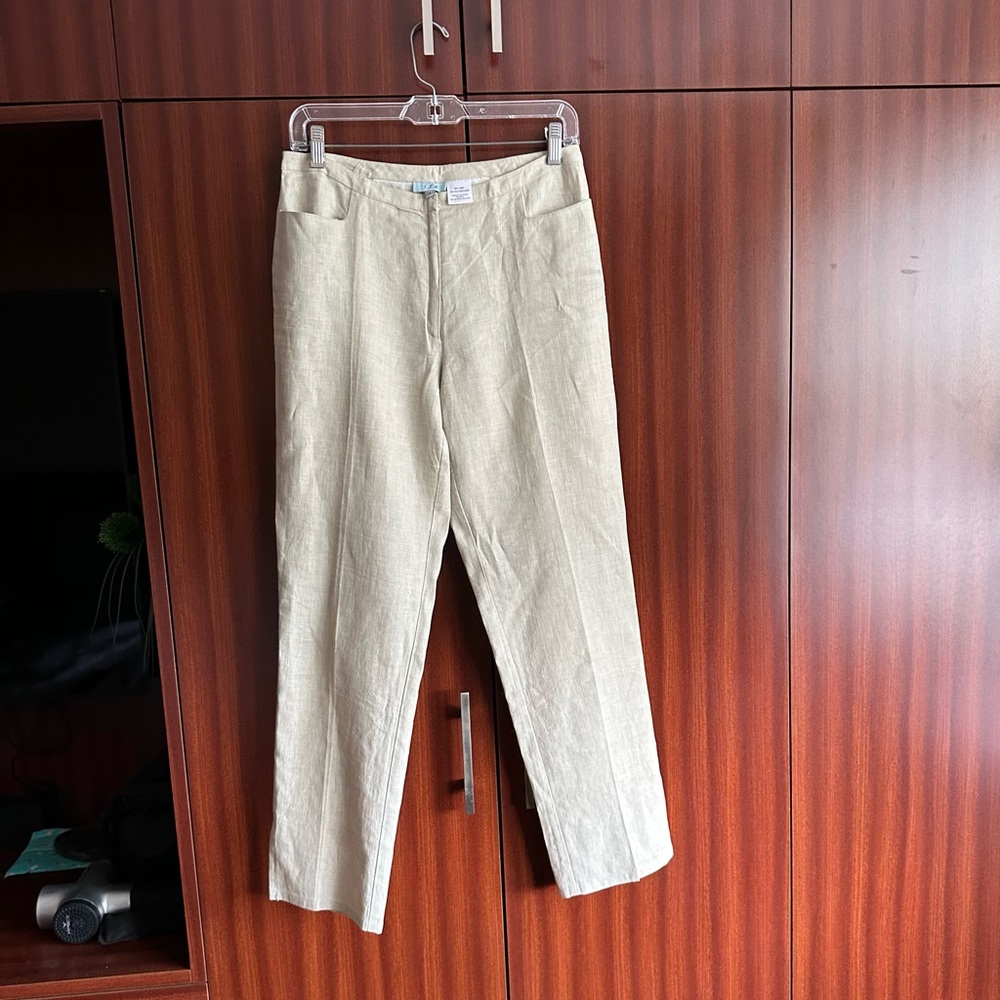 NWOT ITW Pants.90% Linen 10% Polyurethane.Made in Moldova.s 4(fit M).inseam28.5”